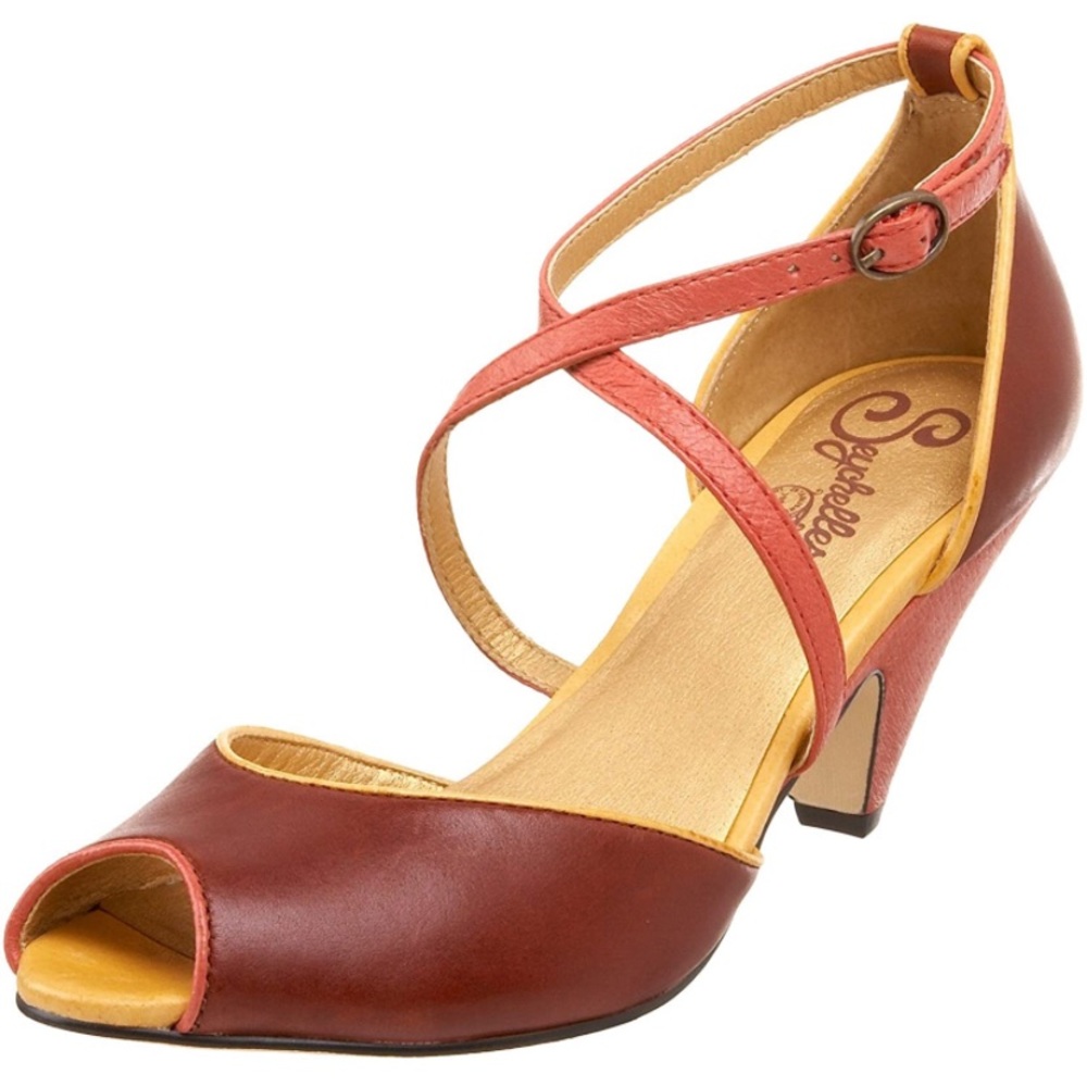Seychelles “knock on wood” leather pump “vintage” sandal NIB